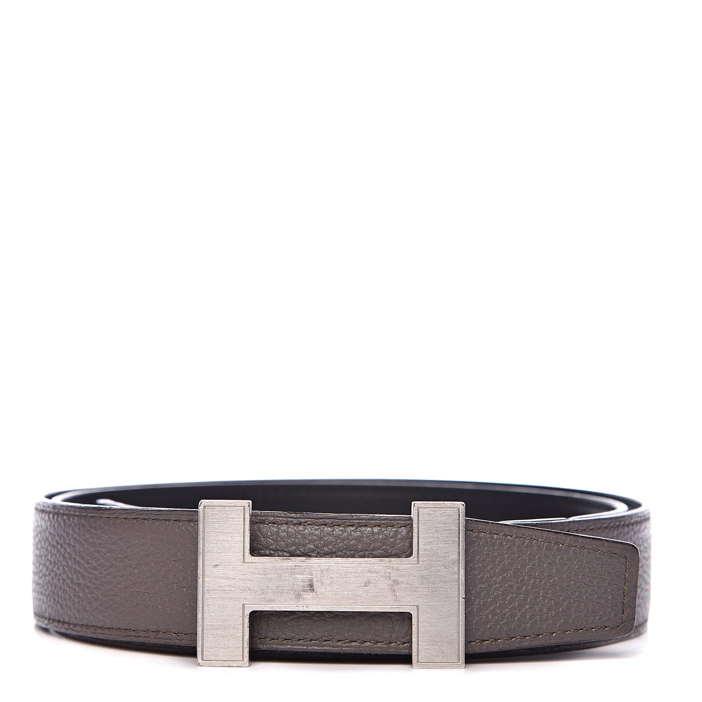 Taurillon Clemence Swift 32mm Quizz H Belt 95 Etain Black