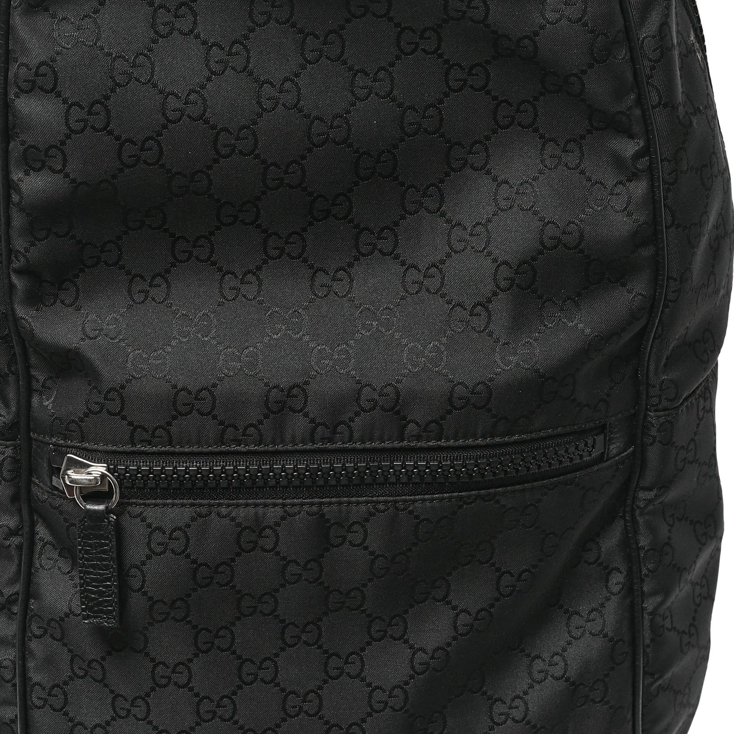 Nylon Monogram Slim Backpack Black