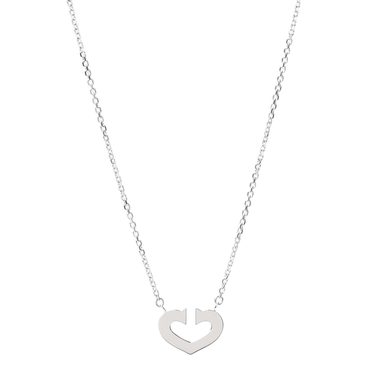 Cartier 18K White Gold Medium Hearts and Symbols Necklace 1 of 5