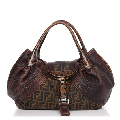 Fendi Zucca Nappa Nuvolata Vitello Tortuga Spy Tobacco Moro 1 of 24