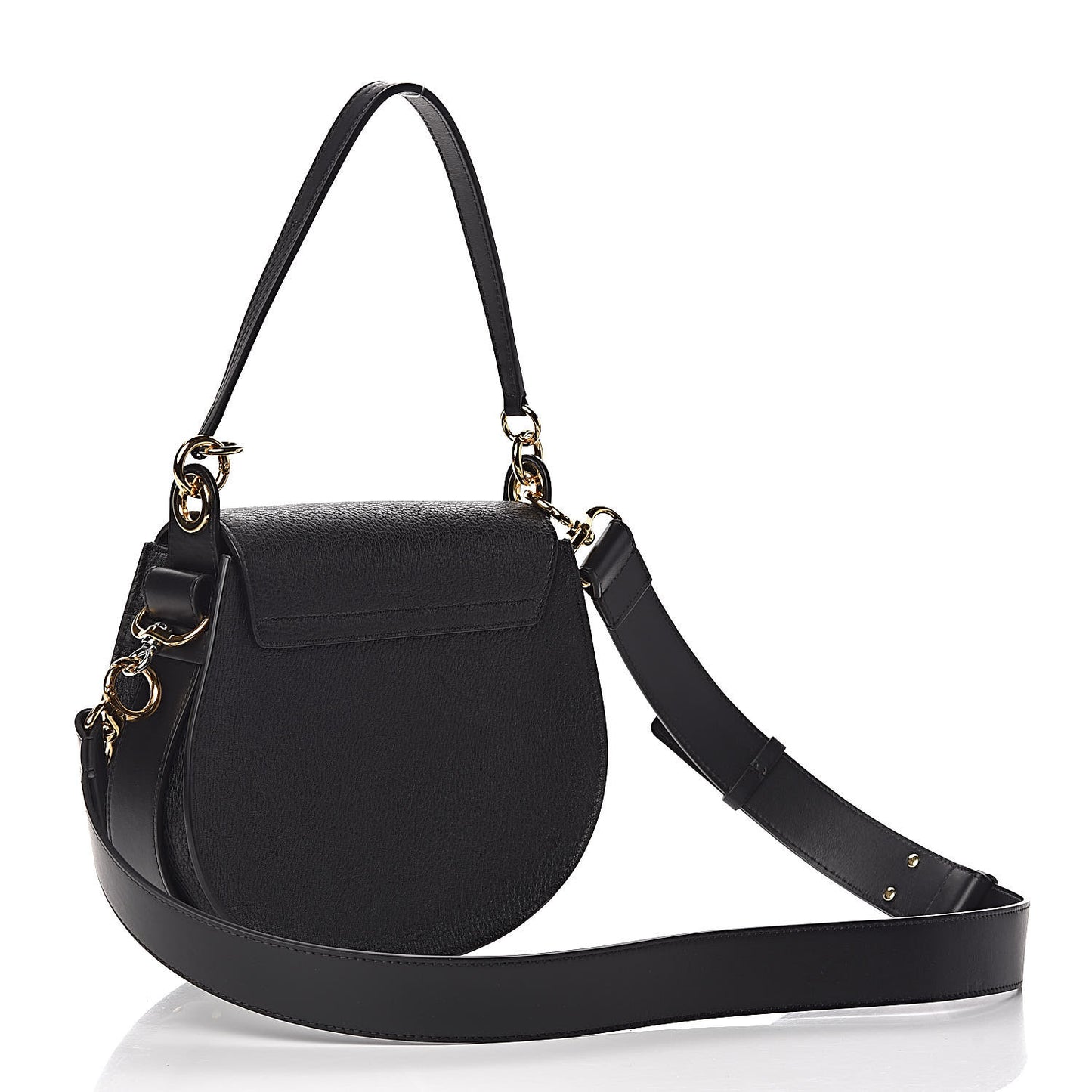 Grained Calfskin Large Tess Bag Black