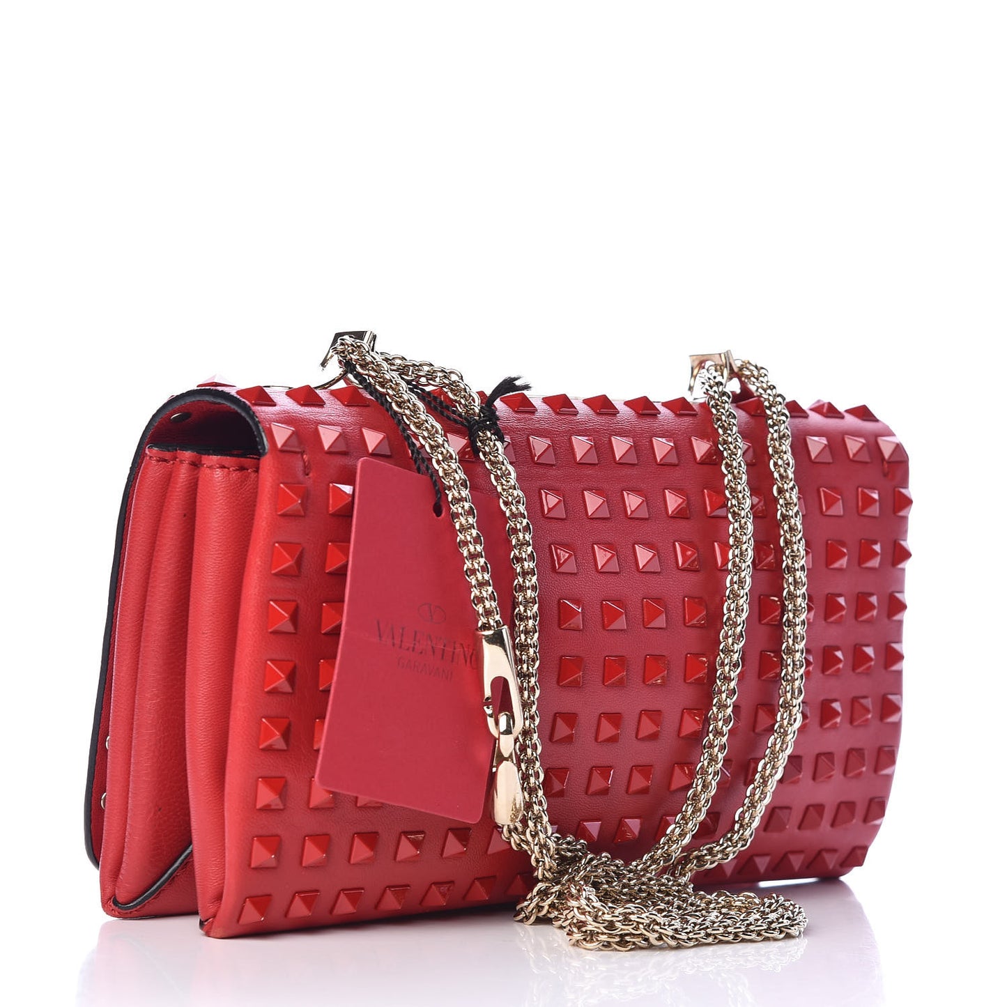 Nappa Allover Stud Va Va Voom Shoulder Bag Rosso Valentino