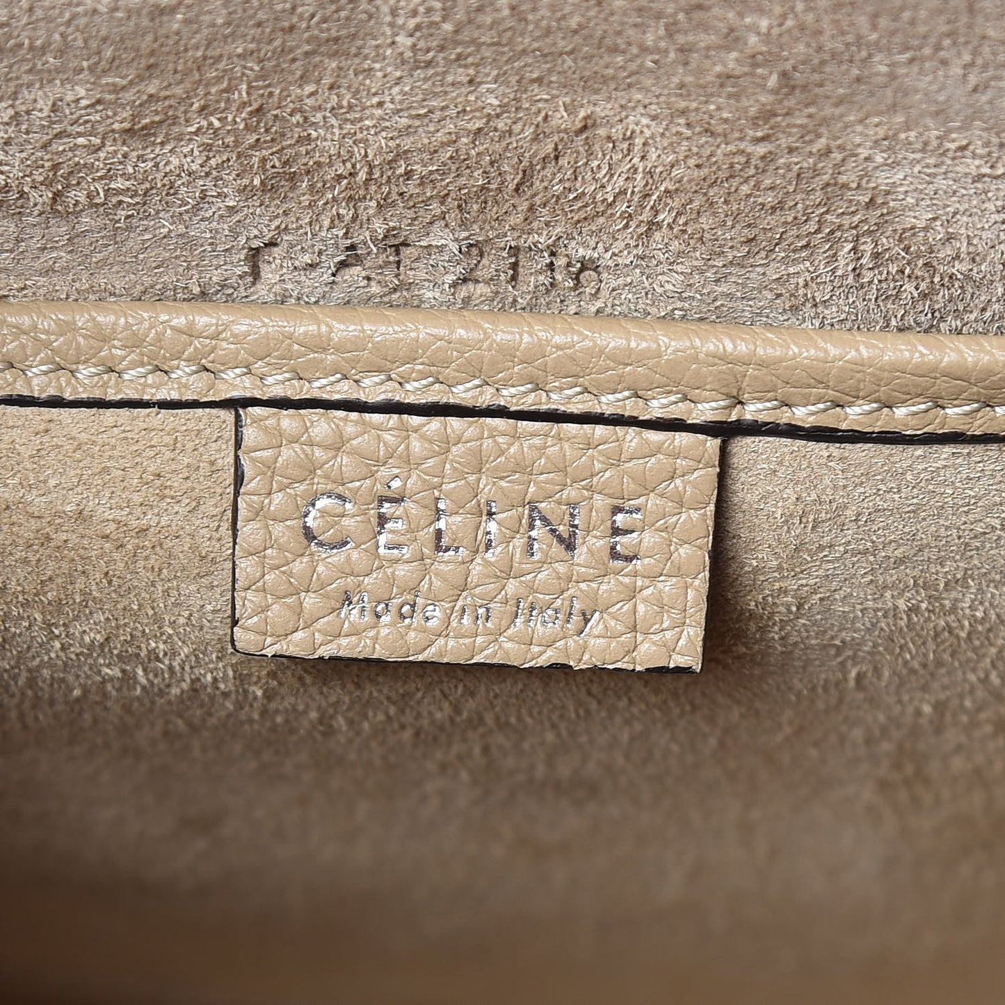 Drummed Calfskin Nano Luggage Dune