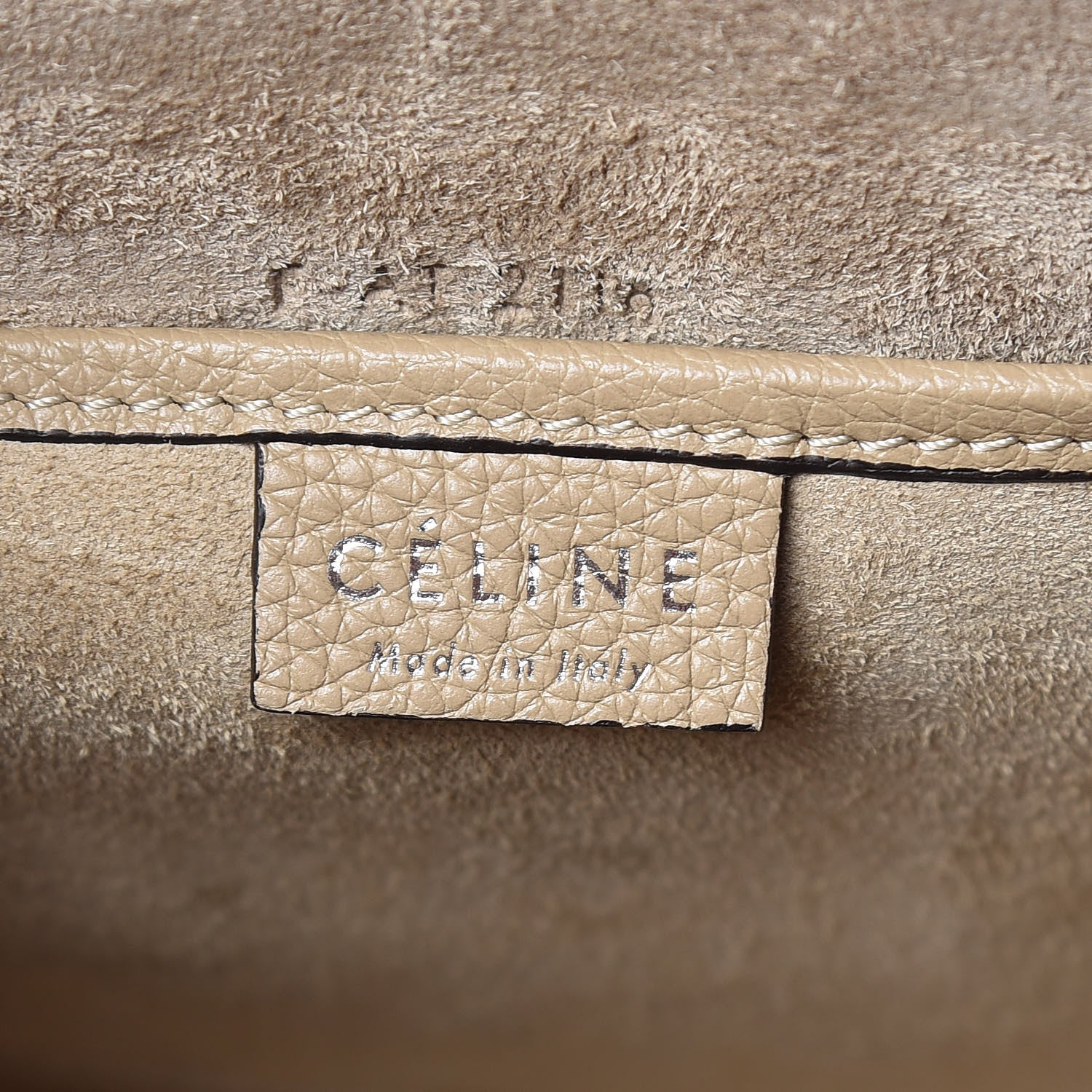 Celine Drummed Calfskin Nano Luggage Dune 8 of 10