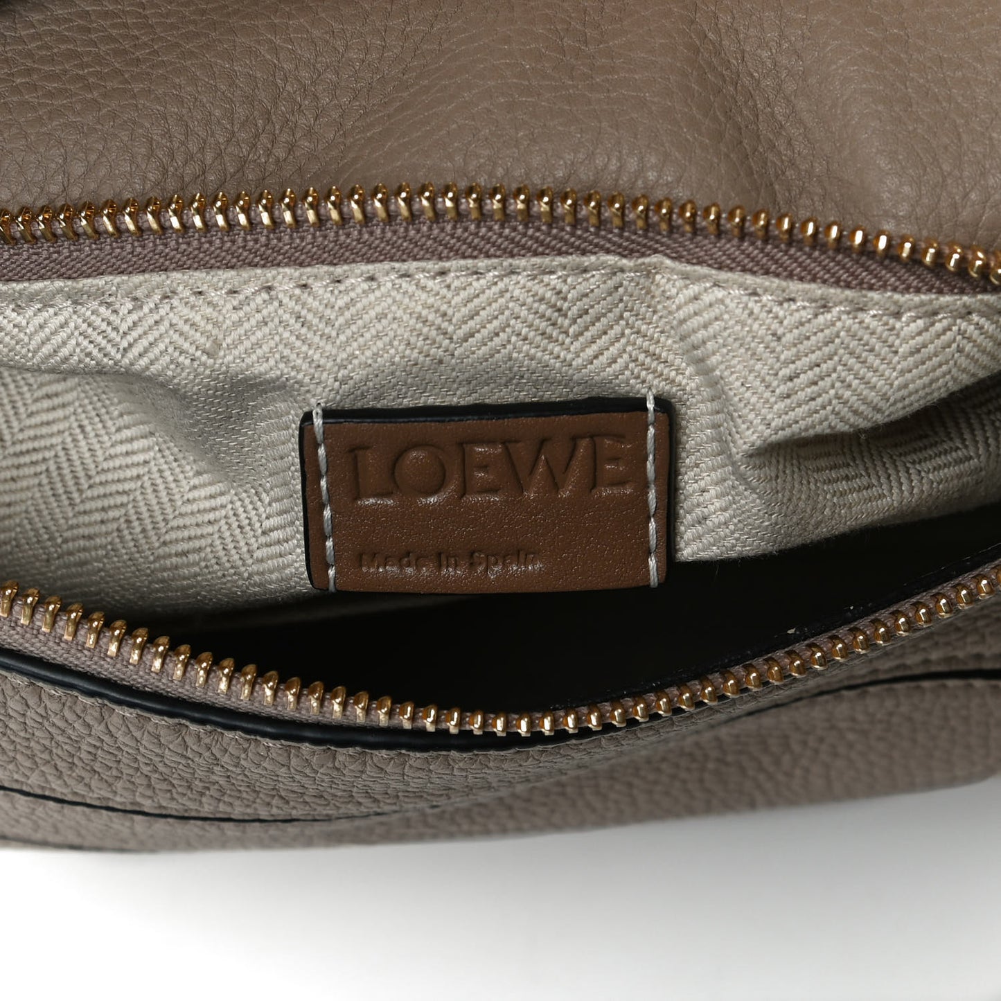 Grained Calfskin Small Puzzle Bag Sand Mink