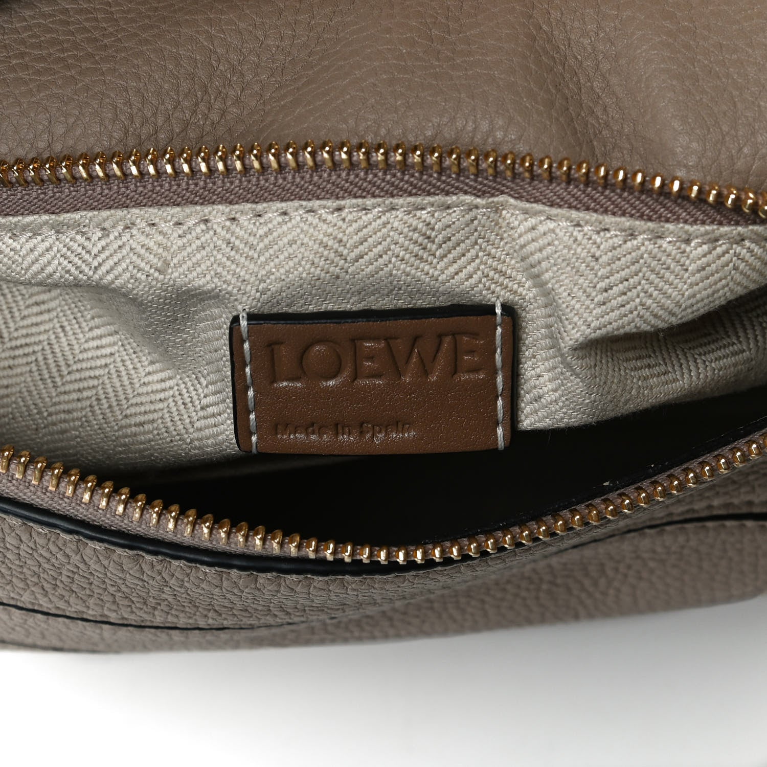 Loewe Grained Calfskin Small Puzzle Bag Sand Mink 10 of 17