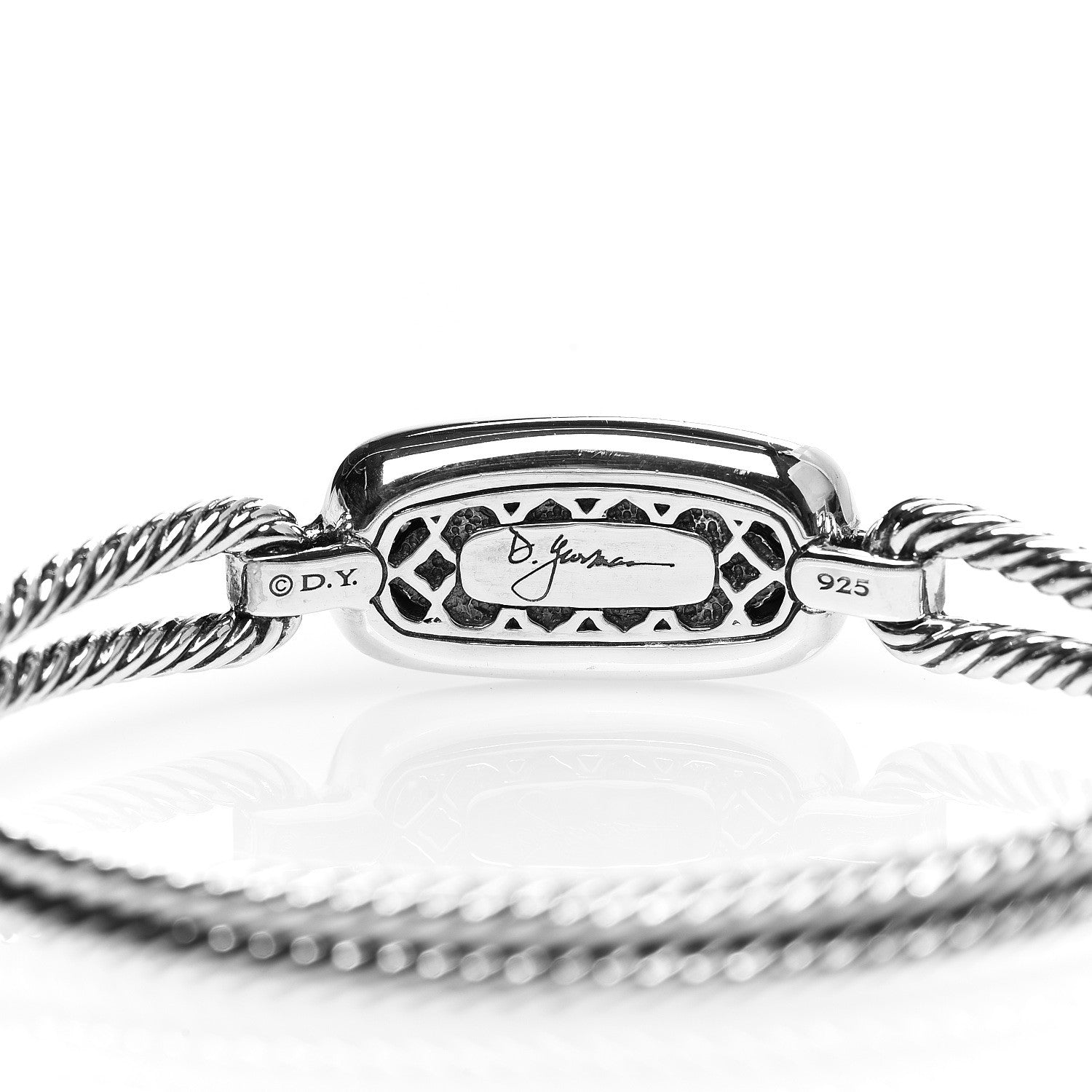 David Yurman Sterling Silver Diamond Elongated Albion Cable Bracelet 3 of 3