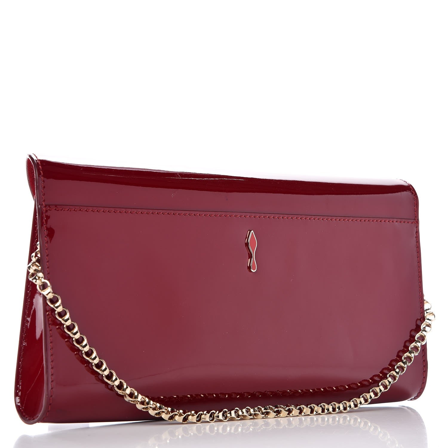 Christian Louboutin Patent Vero Dodat Clutch Carmin 3 of 7