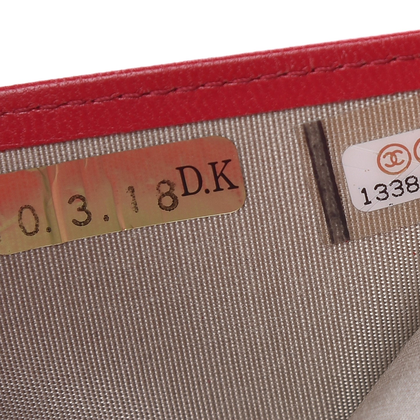 Lambskin Quilted Valentine Wallet Red