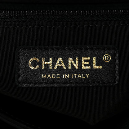 Chanel Calfskin Stitched Large Chevron Chic Shopping Bag Black 6 of 10