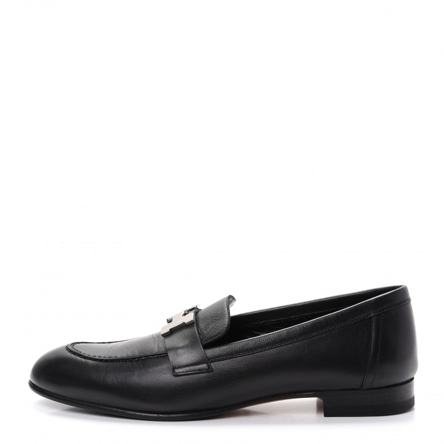 Goatskin Womens Paris Loafers 37.5 Black