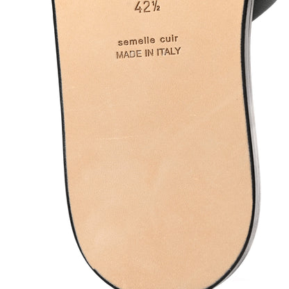 Hermes Calfskin Mens Izmir Sandals 42.5 Black 9 of 10