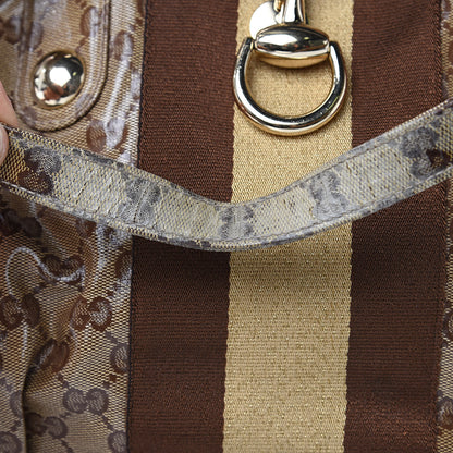 Gucci Crystal Monogram Medium Web Tote Brown 12 of 13
