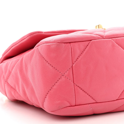 Chanel Lambskin Quilted Medium Chanel 19 Flap Pink 9 of 11