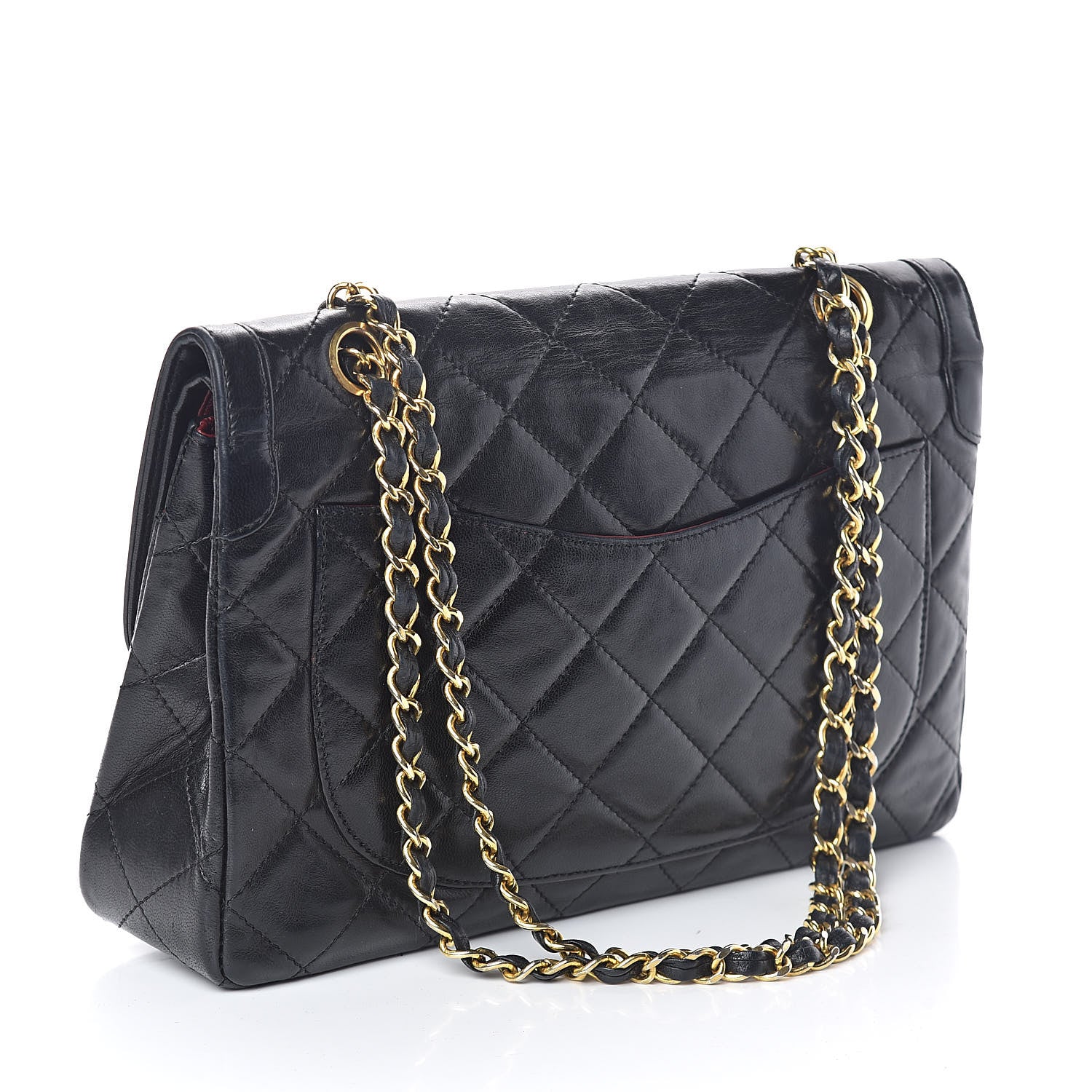 Chanel Lambskin Quilted Medium Double Flap Black 3 of 9