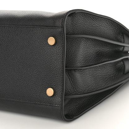 Saint Laurent Grained Calfskin Small Supple Sac De Jour Black 9 of 9