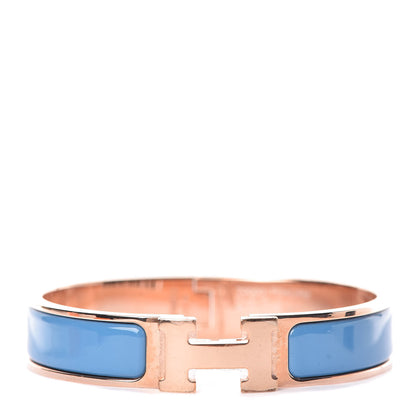 Hermes Enamel Narrow Clic Clac H Bracelet PM Bleu Cielo 1 of 5