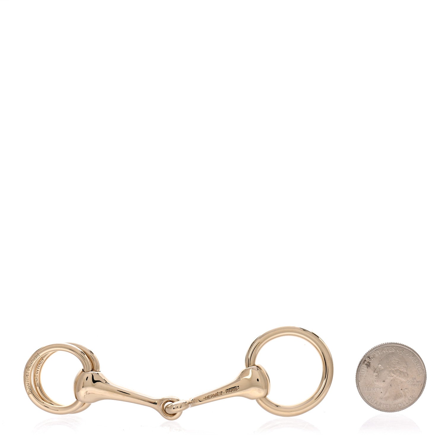 Hermes Permabrass Mors Scarf Ring Gold 3 of 4