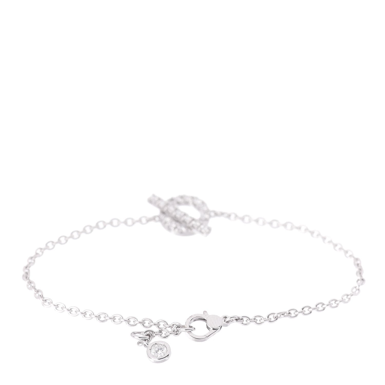 Hermes 18K White Gold Diamond Finesse Bracelet ST 3 of 5