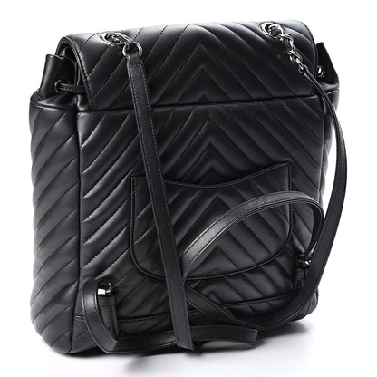 Chanel Calfskin Chevron Quilted Large Urban Spirit Backpack Black 2 of 10