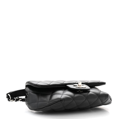 Chanel Calfskin Quilted CC Uniform Flap Belt Bag Black 4 of 11