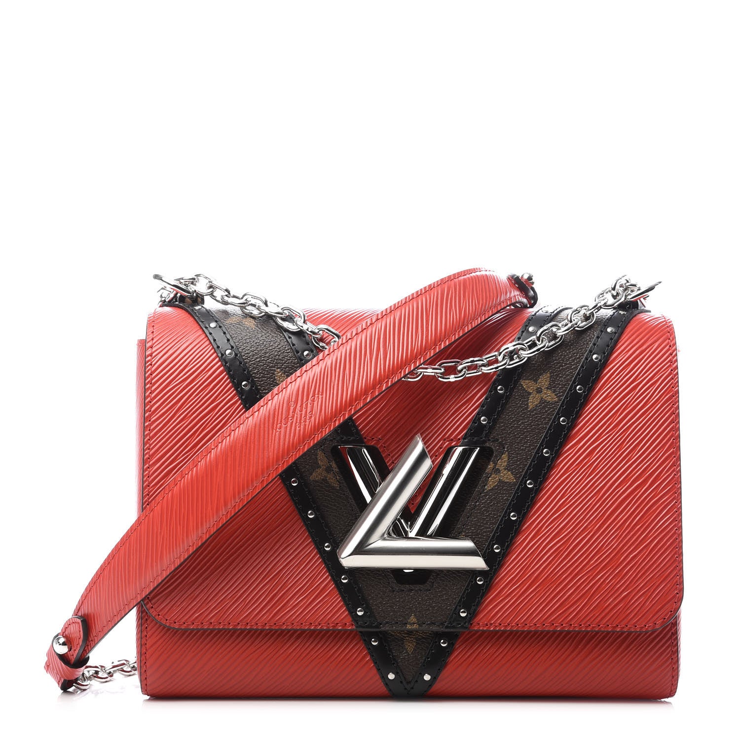 Louis Vuitton Epi Monogram Twist Shoulder Bag MM Coquelicot 1 of 7