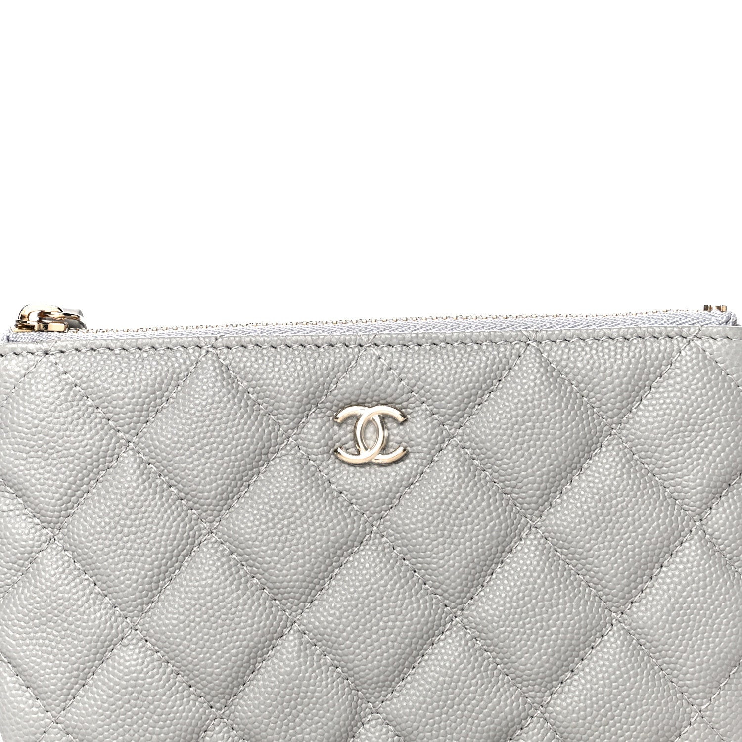 Chanel Caviar Quilted Small Cosmetic Case Grey 8 of 11