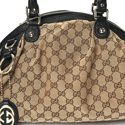 Gucci Monogram Medium Sukey Boston Bag Black 8 of 14