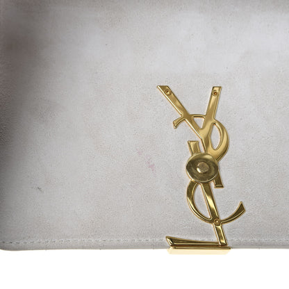 Saint Laurent Patent Calfskin Matelasse Monogram Medium Vicky Chain Bag White 6 of 12