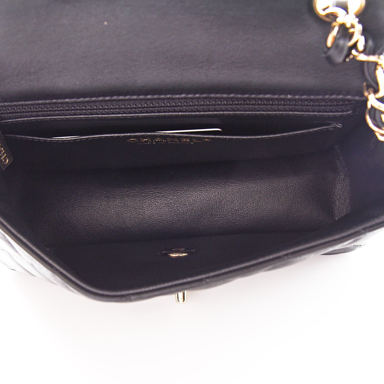 Chanel Lambskin Quilted Mini Rectangular Flap Black 5 of 11