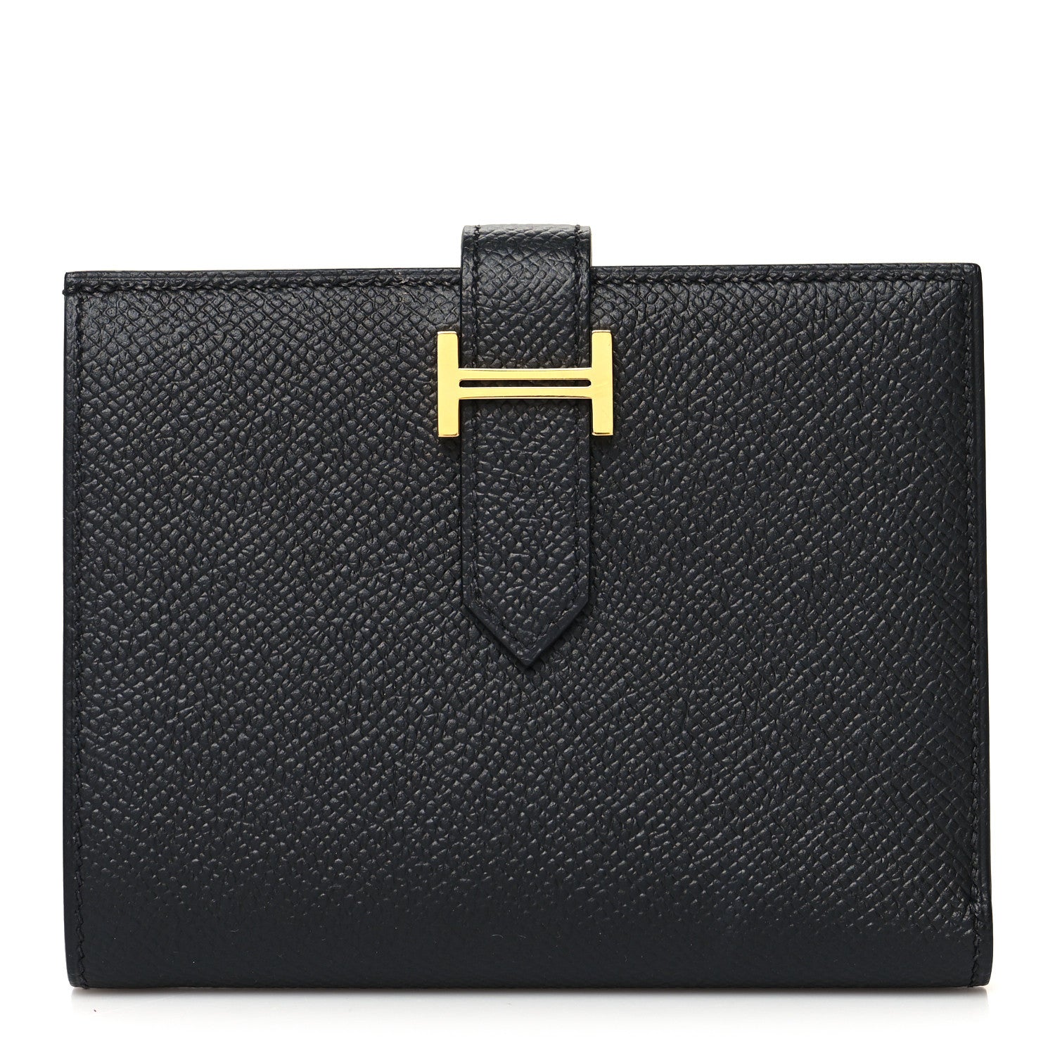 Hermes Epsom Bearn Compact Wallet Black 1 of 10