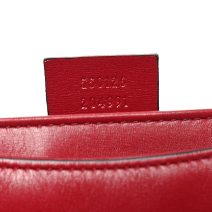 Gucci Calfskin Medium Arli Flap Shoulder Bag New Cherry Red Black 7 of 10