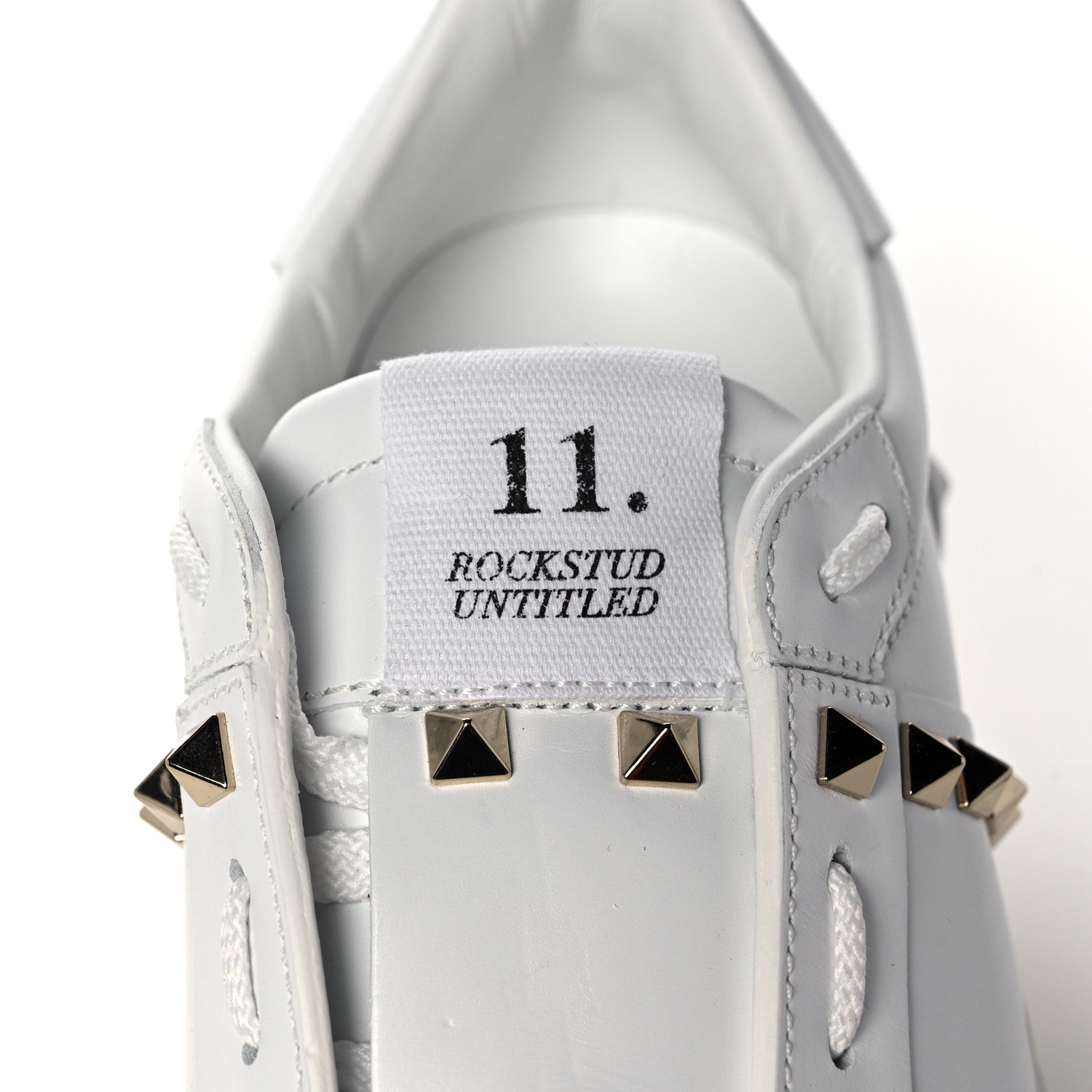 Valentino Garavani Calfskin Rockstud Untitled Open Sneakers 39 White 8 of 11