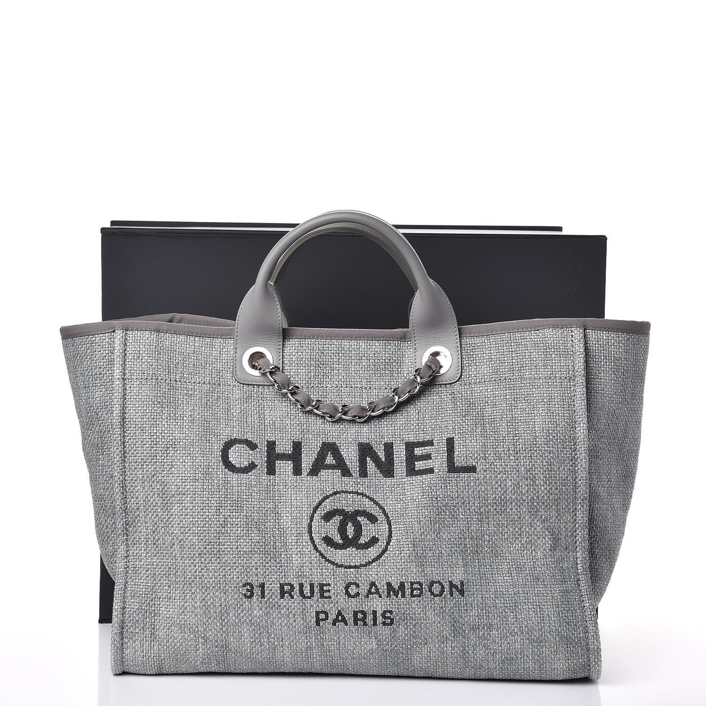 Canvas Large Deauville Tote Grey