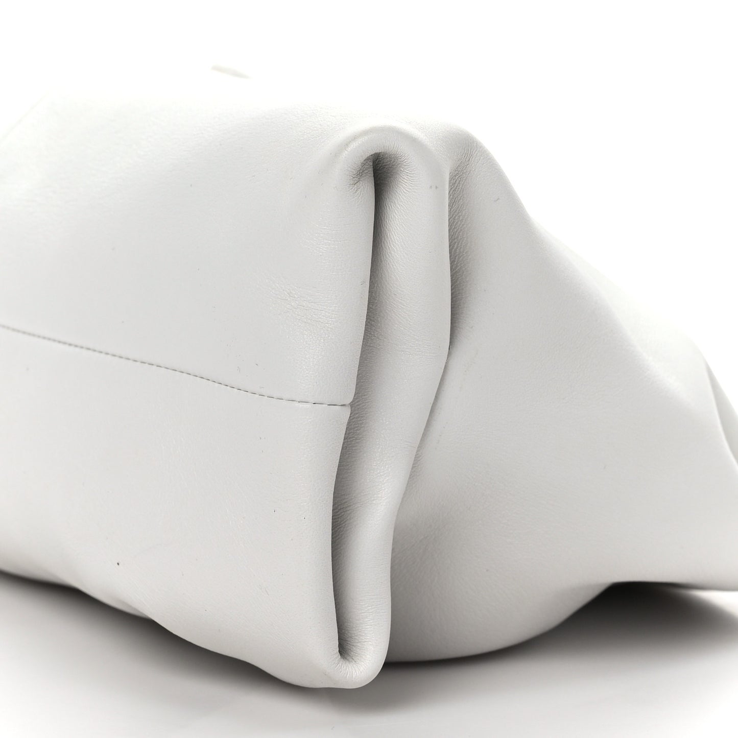 Lambskin BV Trine Clutch Bianco