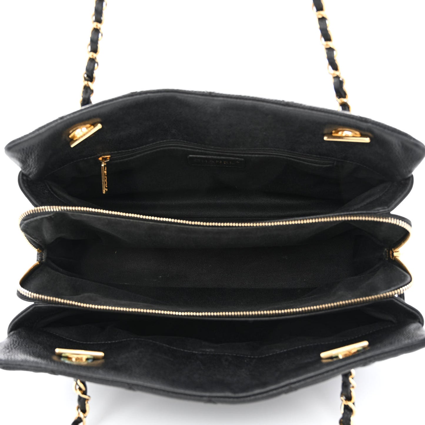 Caviar Quilted CC Timeless Soft Tote Black