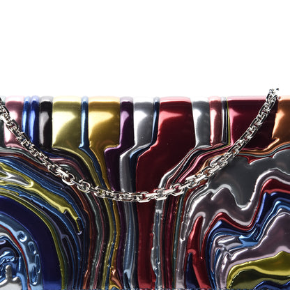 Christian Dior X Ian Davenport Patent Lady Dior Rendezvous Chain Wallet Multicolor 10 of 10