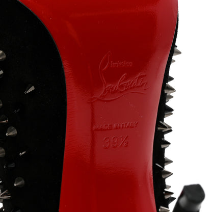 Christian Louboutin Veau Velours Studded Escarpic 100 Pumps 39.5 Black 7 of 9