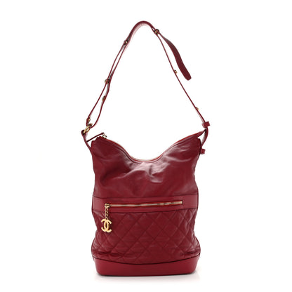 Chanel Caviar Lambskin Quilted Casual Style Hobo Red 1 of 11