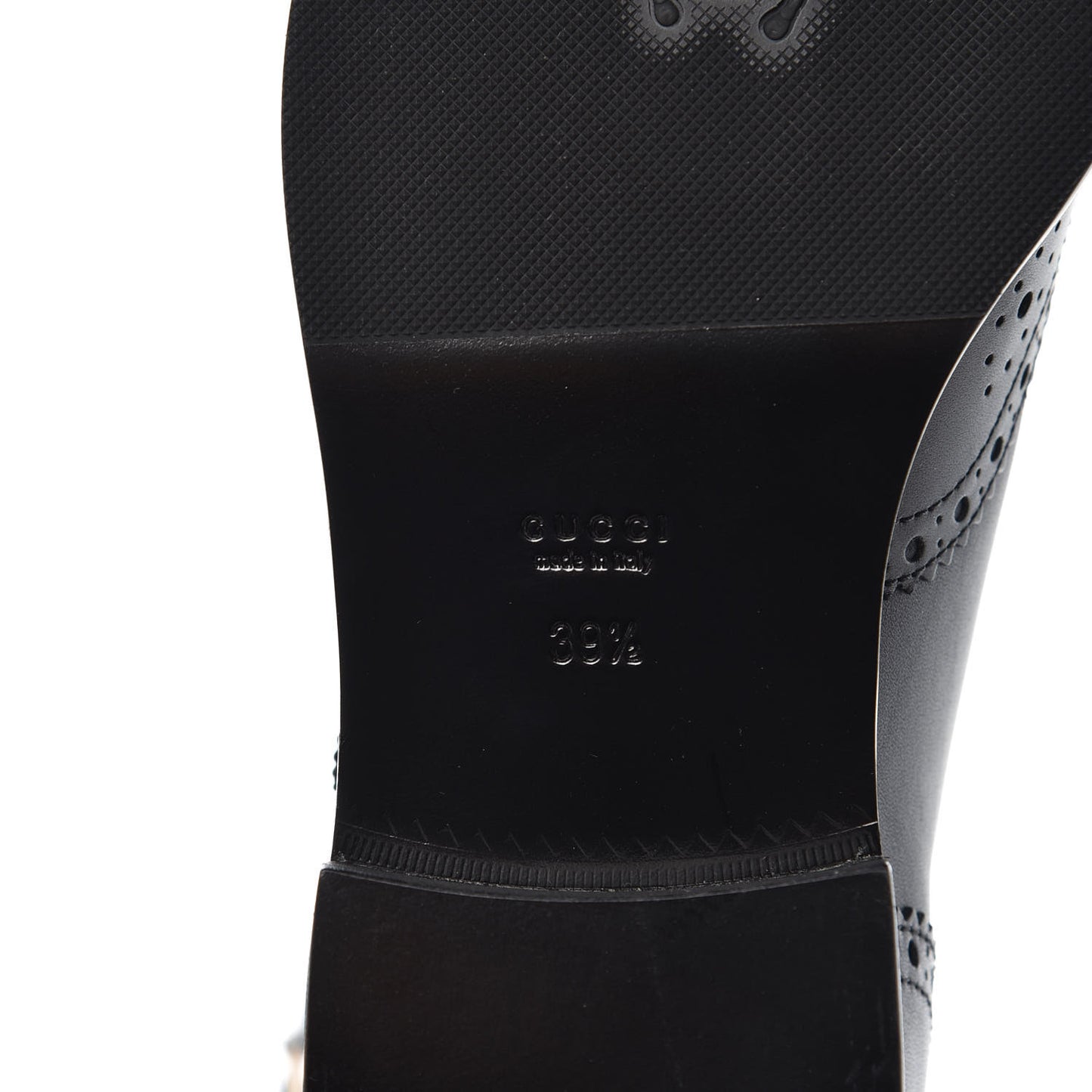 Calfskin Queercore Brogue Knee High Boots 39.5 Black