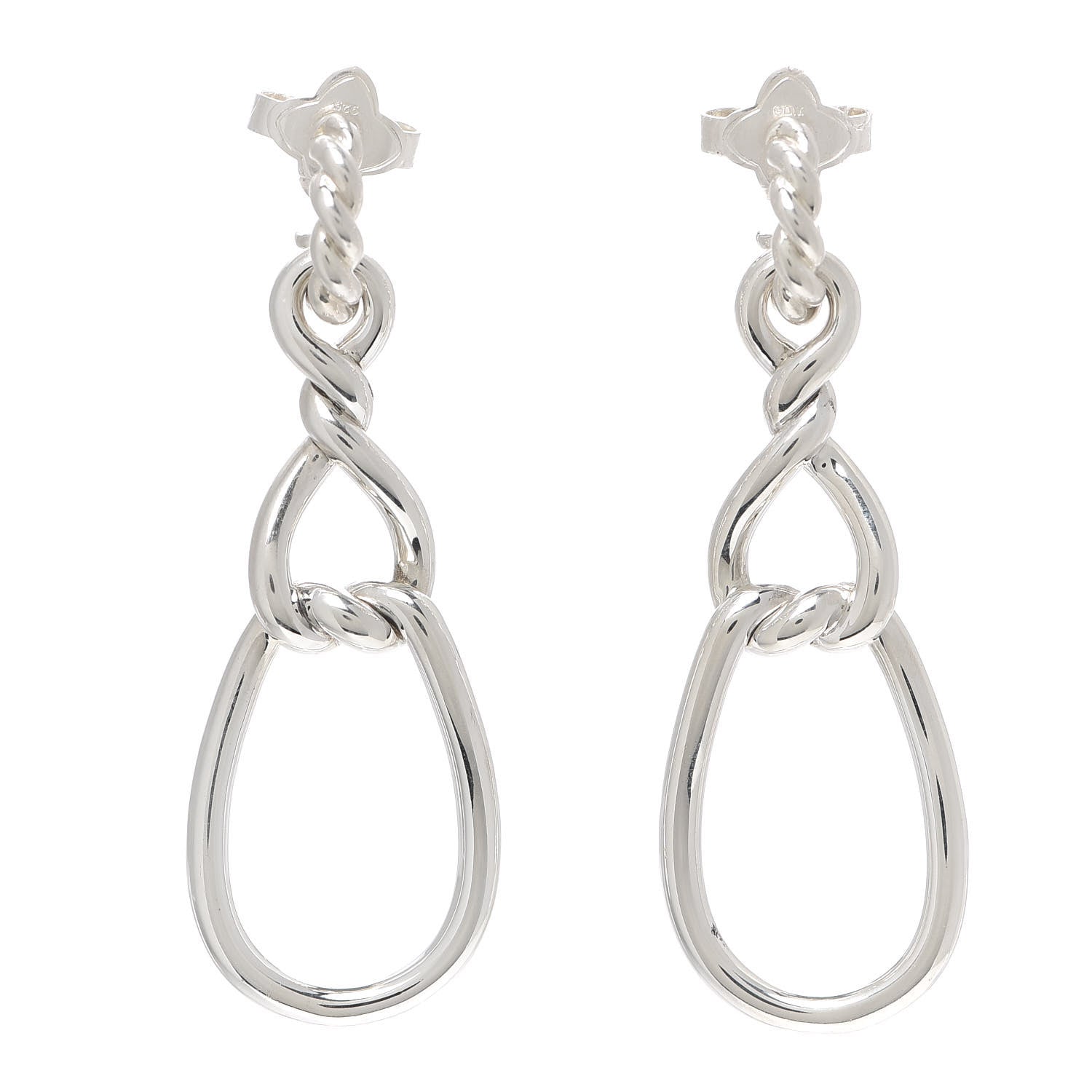 David Yurman Sterling Silver Continuance Triple Drop Earrings 1 of 4