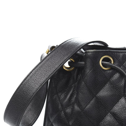 Chanel Caviar Quilted Drawstring Shoulder Bag Black 16 of 16