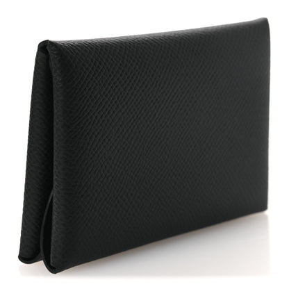 Hermes Epsom Calvi Duo Card Case Black 3 of 8