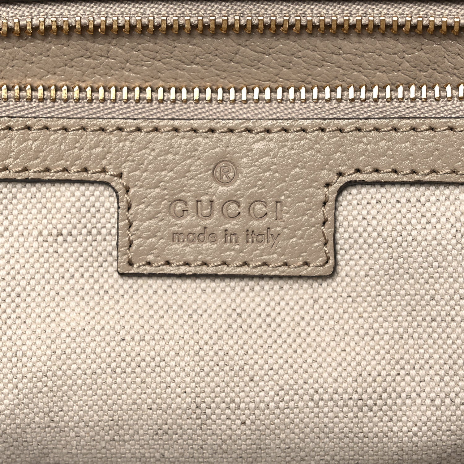 Gucci GG Supreme Monogram Textured Dollar Calfskin Web Medium Ophidia Shopping Tote Beige Mystic White Oatmeal 6 of 10
