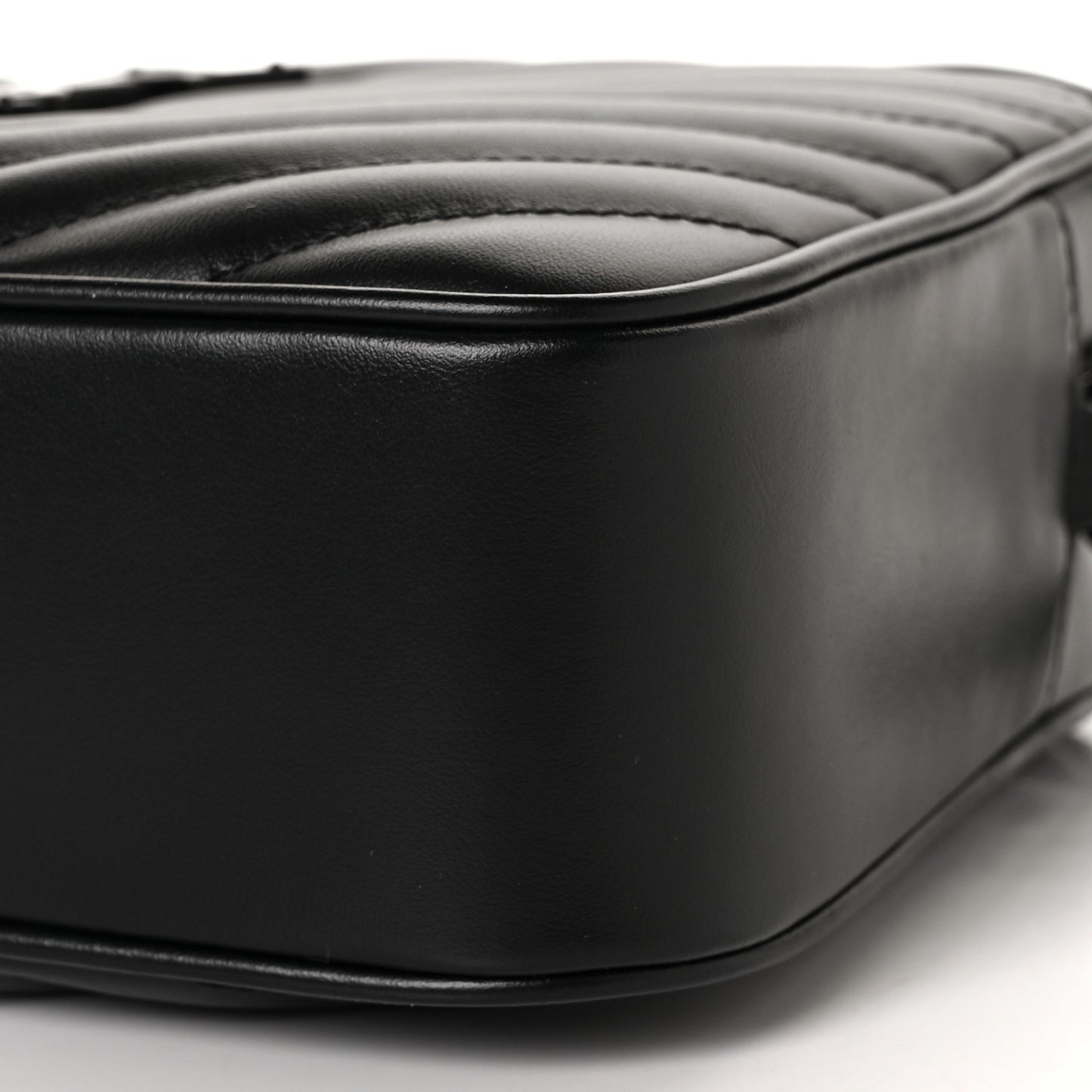 Calfskin Matelasse Monogram Lou Camera Bag Black