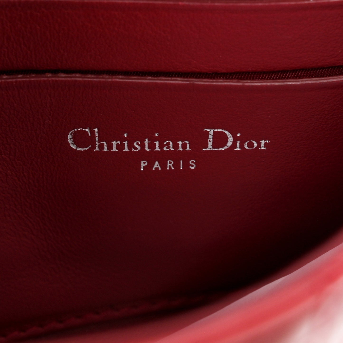 Patent Cannage Miss Dior Promenade Pouch Red