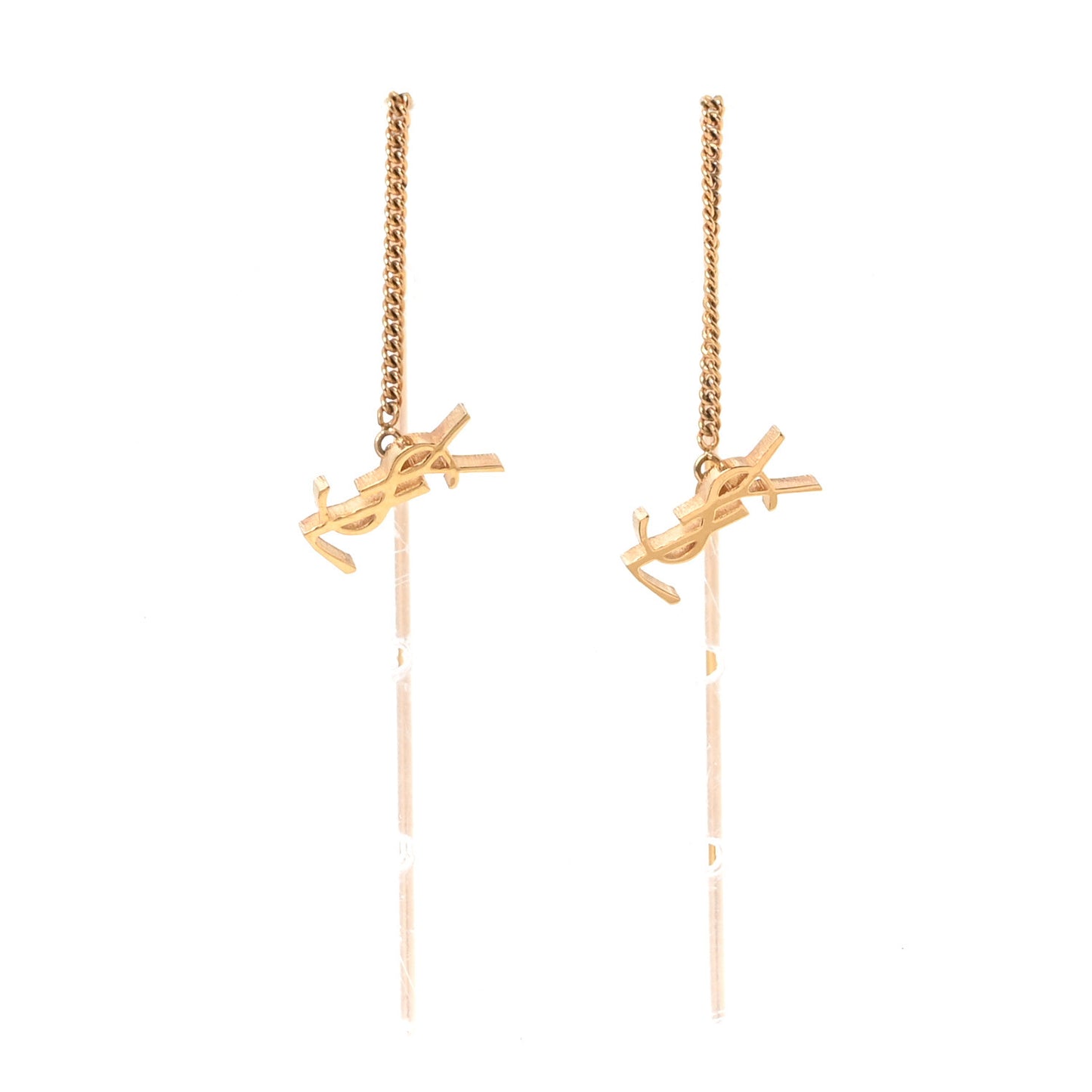 Metal Opyum Threader Earrings Gold