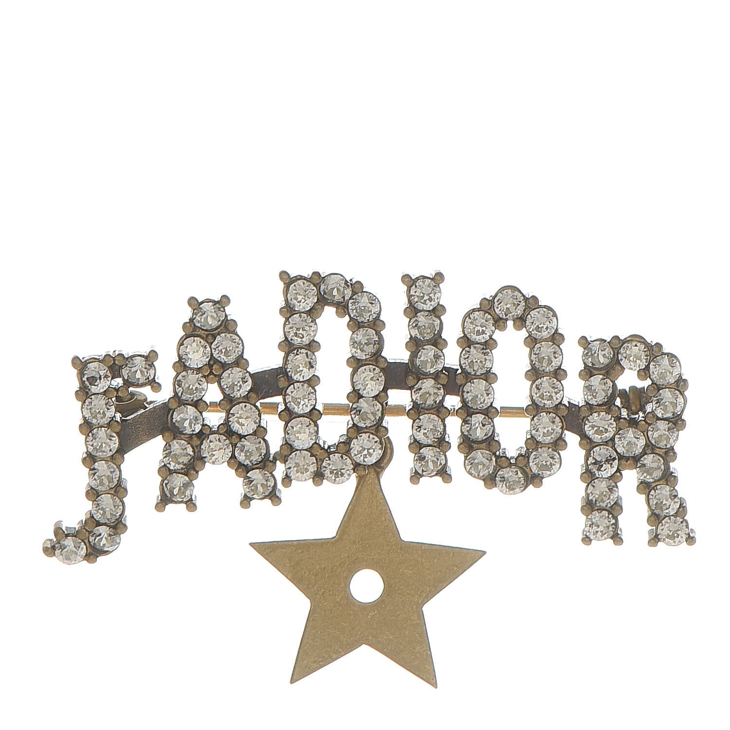 Christian Dior Crystal J'Adior Brooch Gold 1 of 4