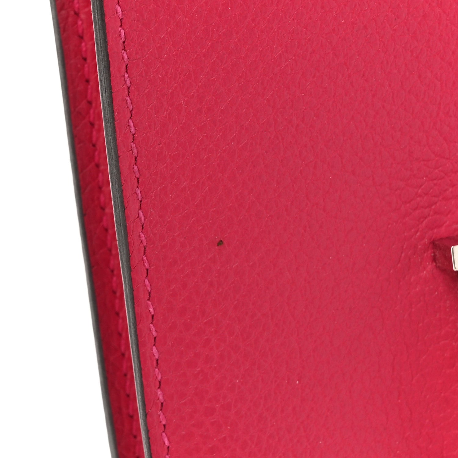 Hermes Evercolor Verso Constance Slim Wallet Framboise Rouge Sellier 10 of 12