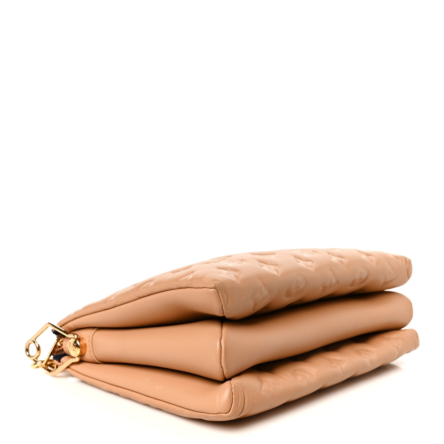 Louis Vuitton Lambskin Embossed Monogram Coussin PM Camel 3 of 10